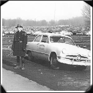 Pfc. George Kurteson performing traffic control at the Pennsylvania Farm Show , January 1953. 